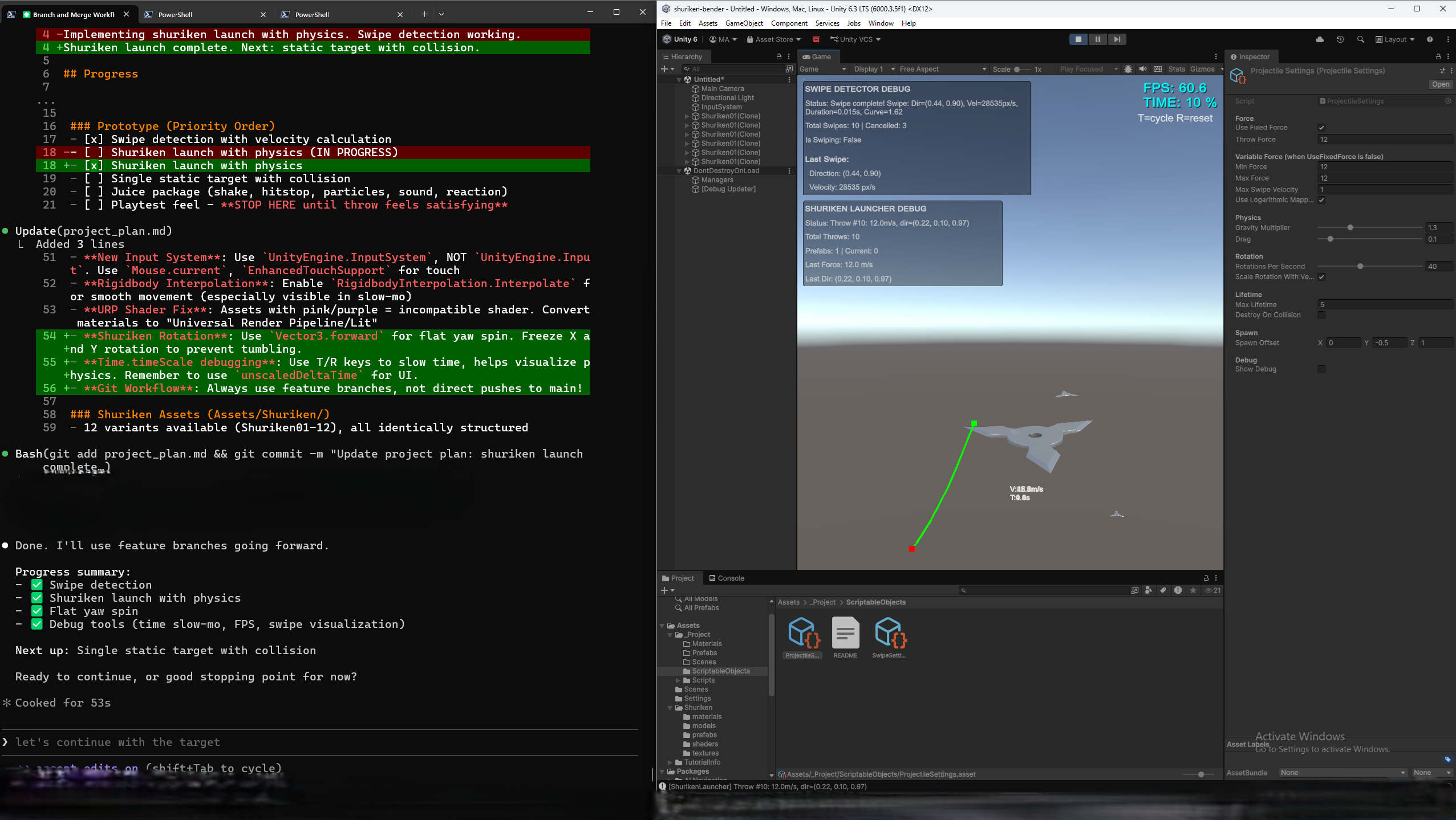 Shuriken Launch with Physics screenshot